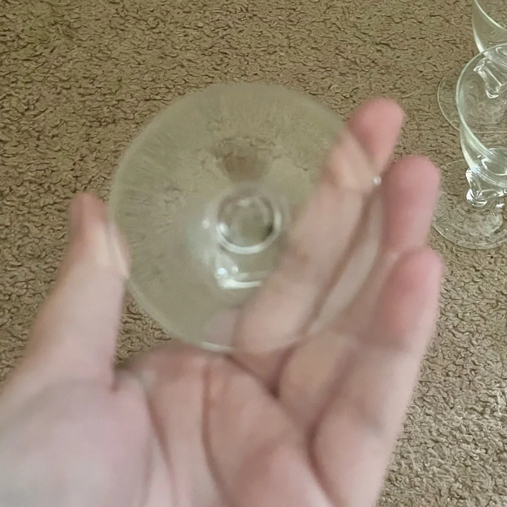 Set of 6 Small Glass Goblets